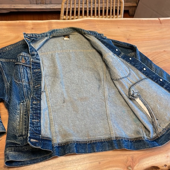 BEATLES painted folk art Jean jacket- Large - Picture 6 of 14